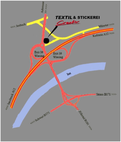 Lageplan Stickerei